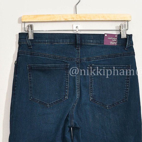 BRAND NEW Gloria Vanderbilt Amanda Capri length classic rise in Navy - Picture 5 of 5